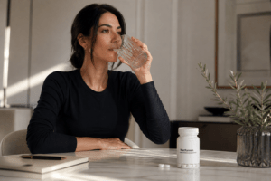Frau nimmt Metformin ein